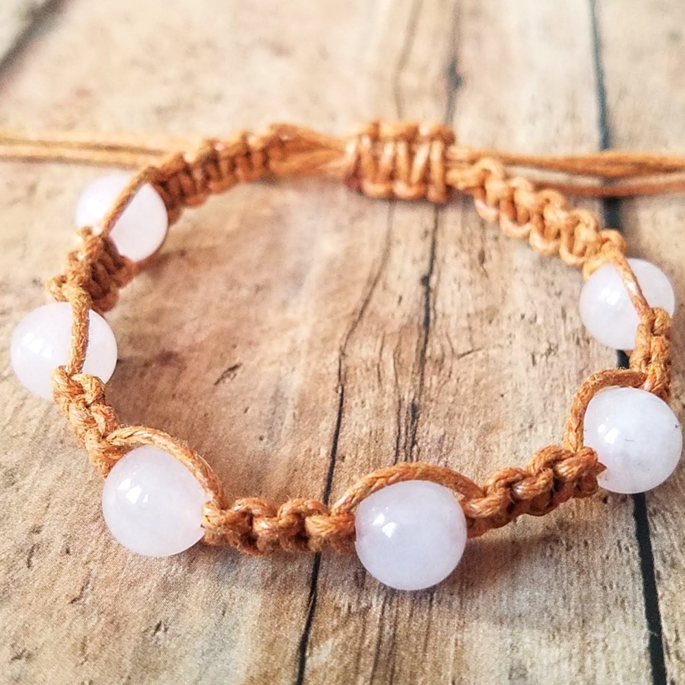 Rose Quartz Knotted Bracelet
